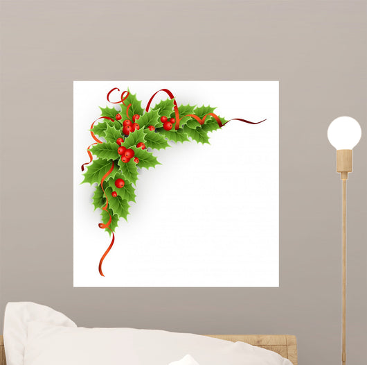 Christmas  holly with berries.