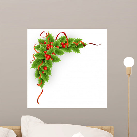 Christmas  holly with berries.