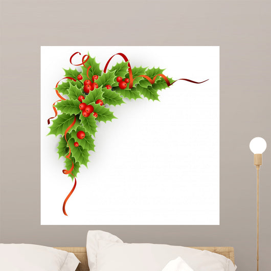 Christmas  holly with berries.