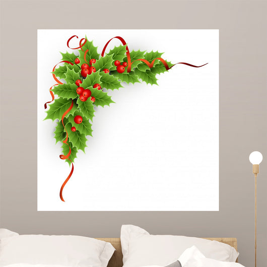 Christmas  holly with berries.