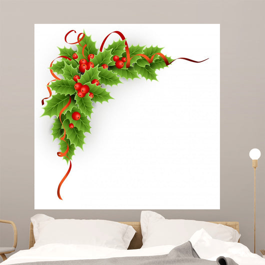 Christmas  holly with berries.