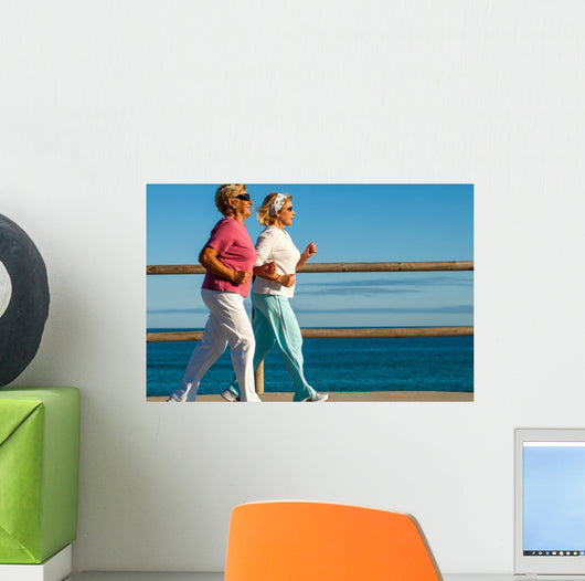 Golden Girls Jogging along Wall Decal