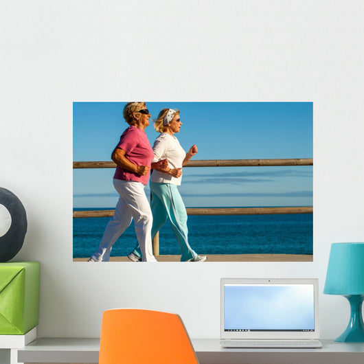 Golden Girls Jogging along Wall Decal