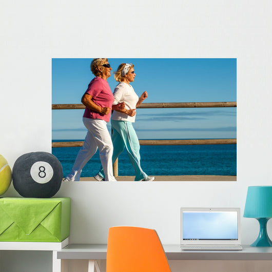 Golden Girls Jogging along Wall Decal