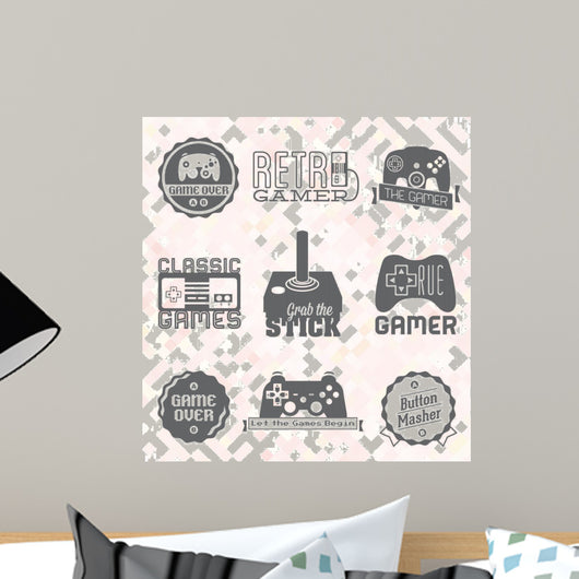 Retro Video Game Wall Decal