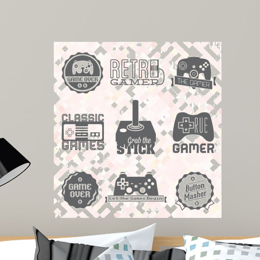 Retro Video Game Wall Decal
