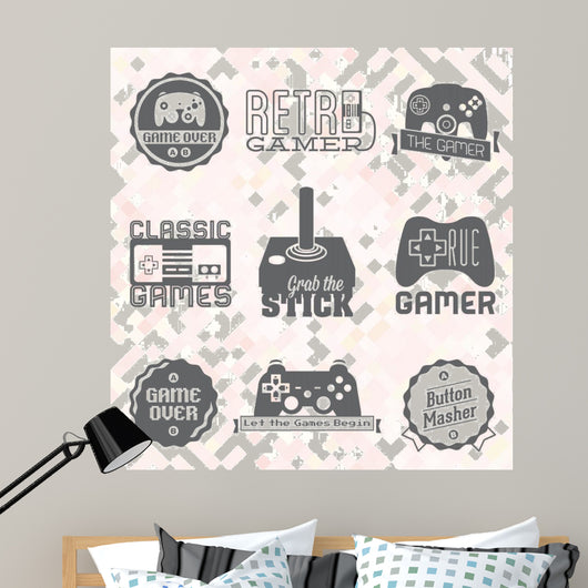Retro Video Game Wall Decal