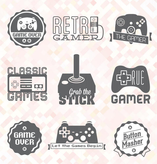 Retro Video Game Wall Decal