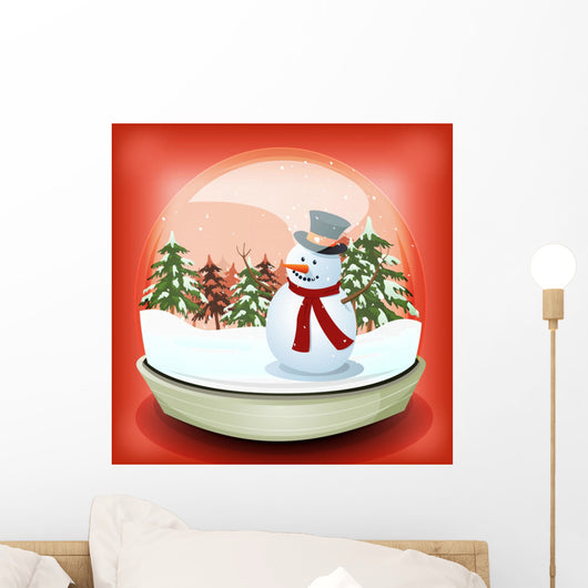 Snowman Winter Snowball Wall Decal