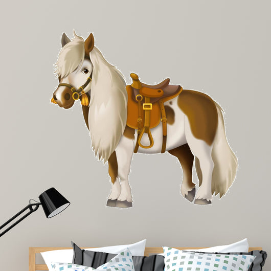 The illustration of the kids - smiling horses - icon - wild west