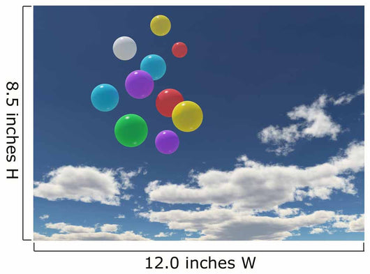 Balloons in the blue sky Wall Mural