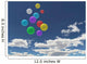 Balloons in the blue sky Wall Mural