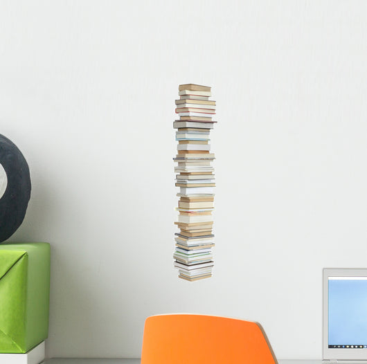 Book Stack Wall Decal