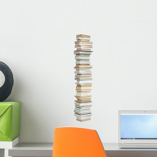 Book Stack Wall Decal