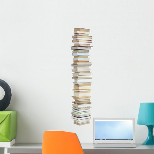 Book Stack Wall Decal
