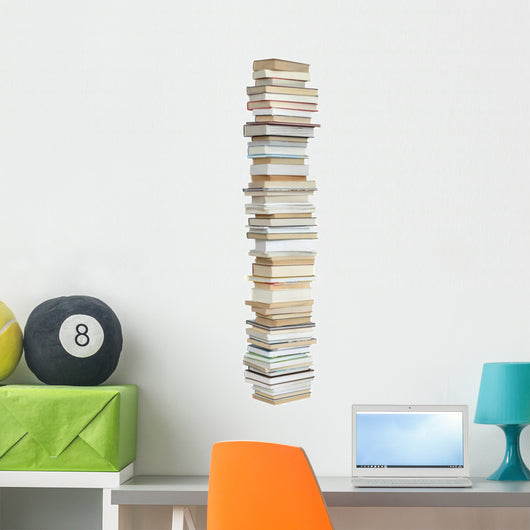 Book Stack Wall Decal