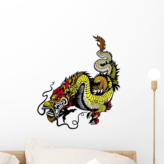 Golden Dragon Wall Decal
