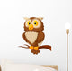 Cute owl cartoon Wall Decal