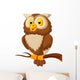 Cute owl cartoon Wall Decal