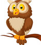 Cute owl cartoon Wall Decal