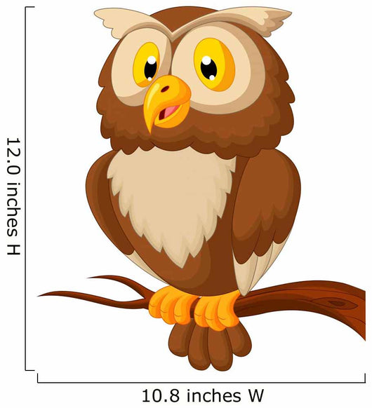 Cute owl cartoon Wall Decal