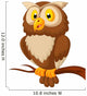 Cute owl cartoon Wall Decal