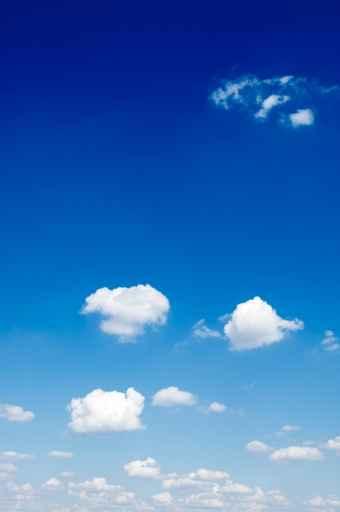 Beautiful White Clouds Blue Wall Decal