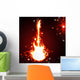 Fiery guitar Wall Mural