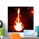 Fiery guitar Wall Mural