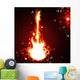 Fiery guitar Wall Mural