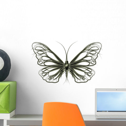 Steampunk butterfly made of pipes Wall Mural