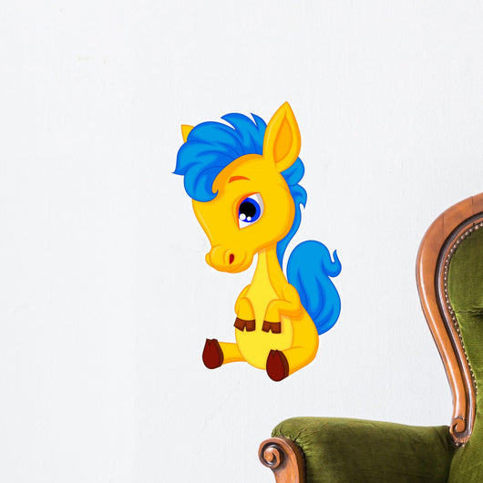 Cute horse cartoon Wall Decal