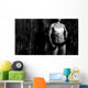 Muscled Woman with Barbells Wall Decal