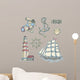 Set of vector nautical illustrations