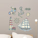 Set of vector nautical illustrations