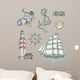 Set of vector nautical illustrations