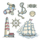 Set of vector nautical illustrations