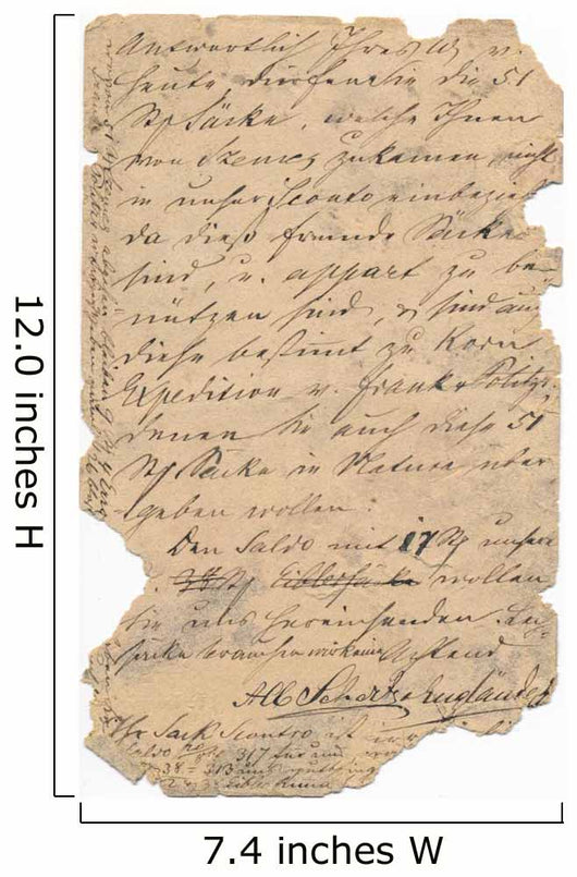 Old german handwriting - circa 1881
