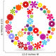 Peace sign made of flowers