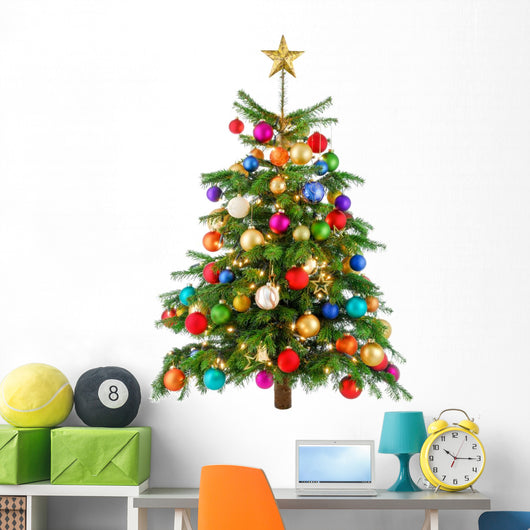 Cheerful colorful Christmas tree