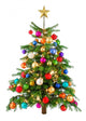Cheerful colorful Christmas tree