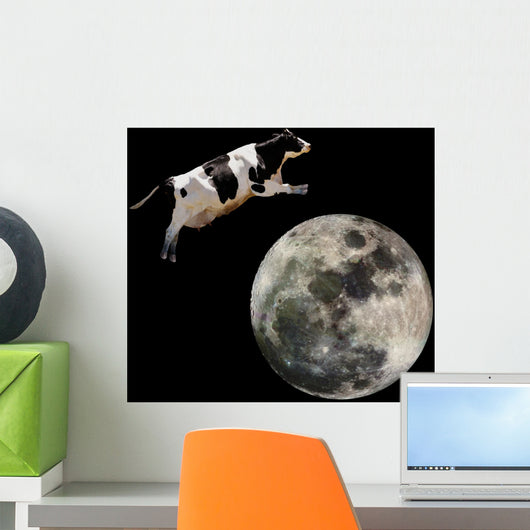 A Cow Jumping Over the Moon Wall Mural