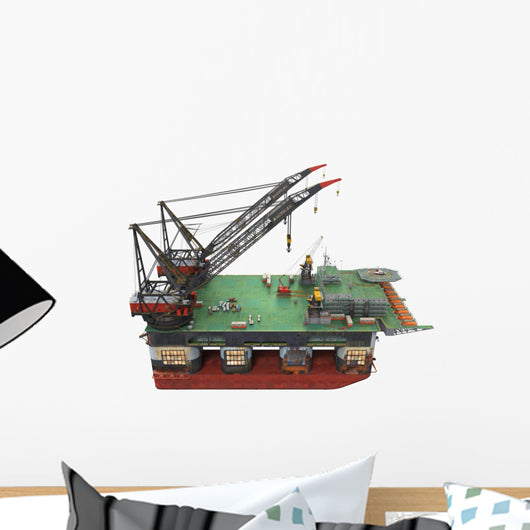 Drilling Offshore Platform Oil Rig Wall Decal