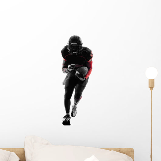 american football player runner running silhouette