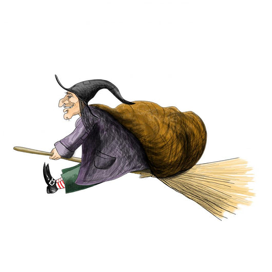 Befana Witch Broom Wall Decal