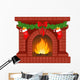 Christmas Fireplace Wall Decal