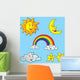 Sun Moon Stars Clouds Wall Decal Sticker Set
