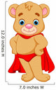 Bear Superhero Cartoon Wall Decal