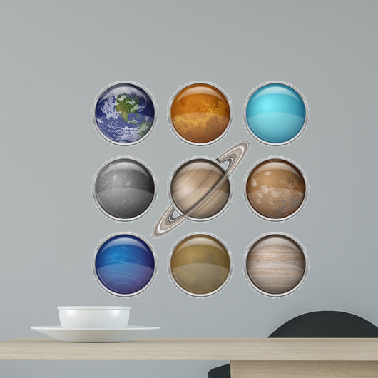 Solar System planets, set buttons