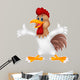 Cute Rooster Presenting Wall Decal